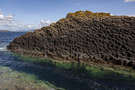 苏格兰斯塔法玄武岩岩层图片
