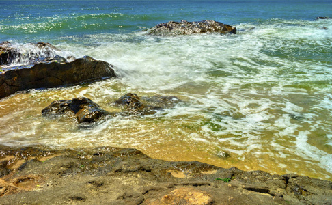 闲暇 波动 海洋 海滨 海滩 海景 夏天 场景 美女 海湾