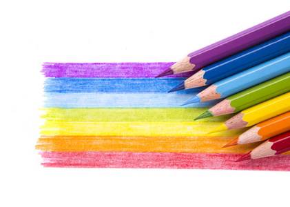 彩色铅笔的抽象背景