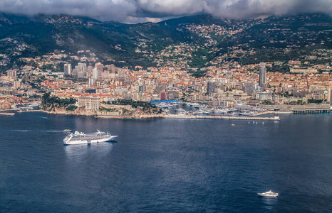 风景 摩纳哥 地标 美丽的 海湾 法国人 游艇 天堂 里维埃拉