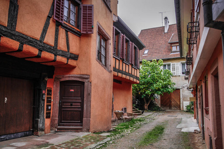 阿尔萨斯 地标 美丽的 吸引力 村庄 建筑 街道 法国人