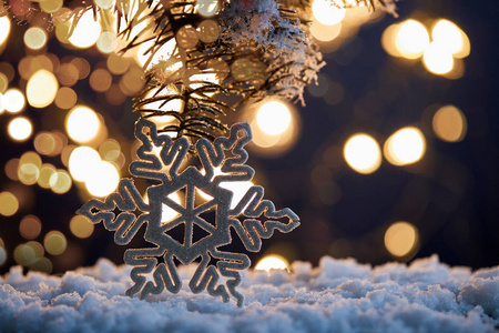 复制空间 闪烁 招呼 冬季 季节 传统 圣诞节 装饰品 假日