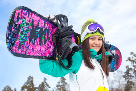   snowboarder on ski resort