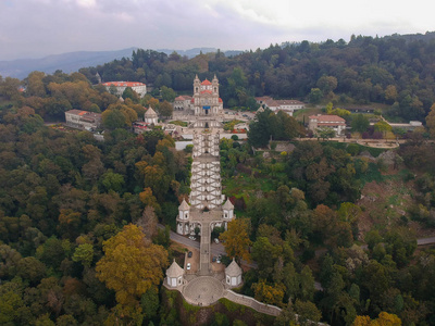 鸟瞰图 无人机 欧洲 教堂 风景 旅游业 天线 古老的 城堡