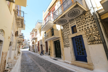 希腊奇奥斯岛皮尔基的传统街道