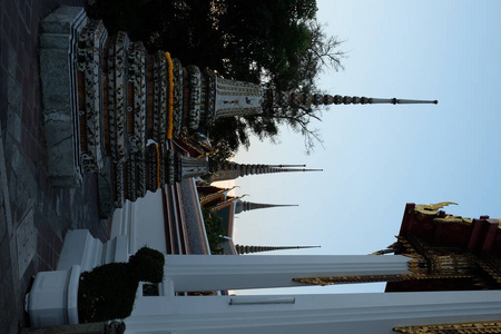 亚洲 建筑 庭院 瓦特 佛陀 佛塔 曼谷 泰国 文化 宗教