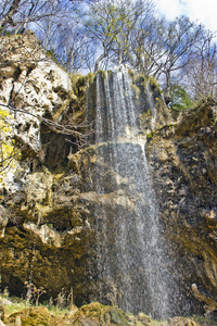 环境 瀑布 岩石 旅行 国家的 自然 峡谷 悬崖 高加索