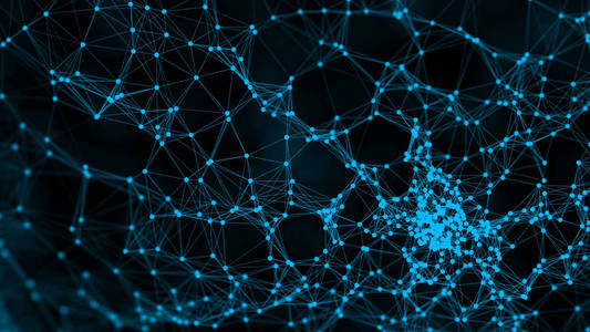 蓝色线条点背景图片