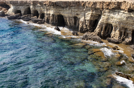 Sea caves in Ayia Napa on Cyprus 