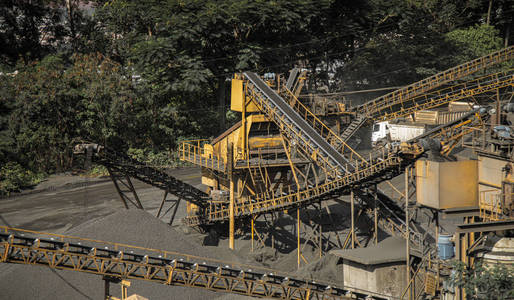 工厂 采石场 机械 风景 探索 矿井 岩石 活动 建设 过程