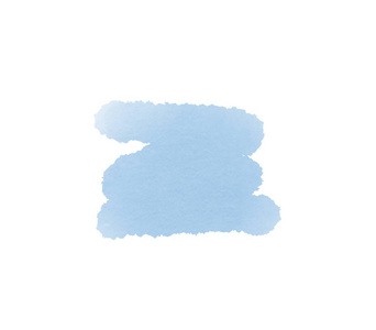 蓝色水彩抽象背景。在白色水彩纸上涂上美丽的颜料。手绘。桌面图案或贺卡的图片。