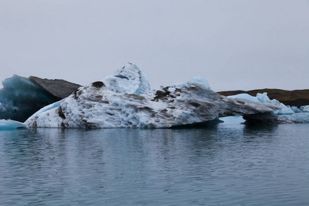 Bizarre  floes of Iceberg lagoon jokulsarlon on the south of 