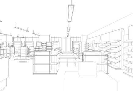 房间 商店 地板 可视化 薄纱 新的 三维 建筑学 椅子