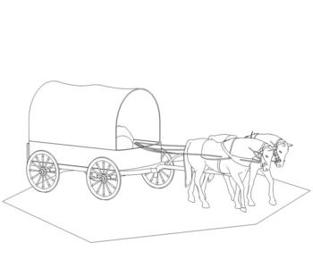 古代马车画画图片