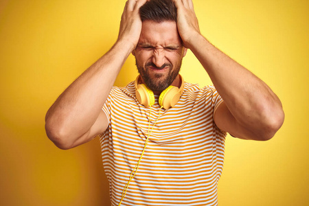 疾病 头痛 白种人 成人 面对 健康 音乐 疼痛 悲伤 技术