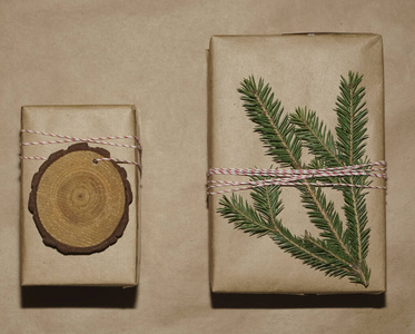 纸张 冬季 木材 愉快的 特写镜头 十二月 冷杉 新的 礼物