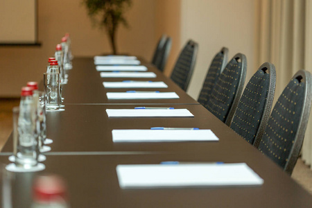 Interior of an empty conference room 