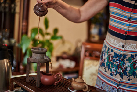 茶壶 特写镜头 放松 日本人 倾倒 古董 陶瓷 桌子 文化