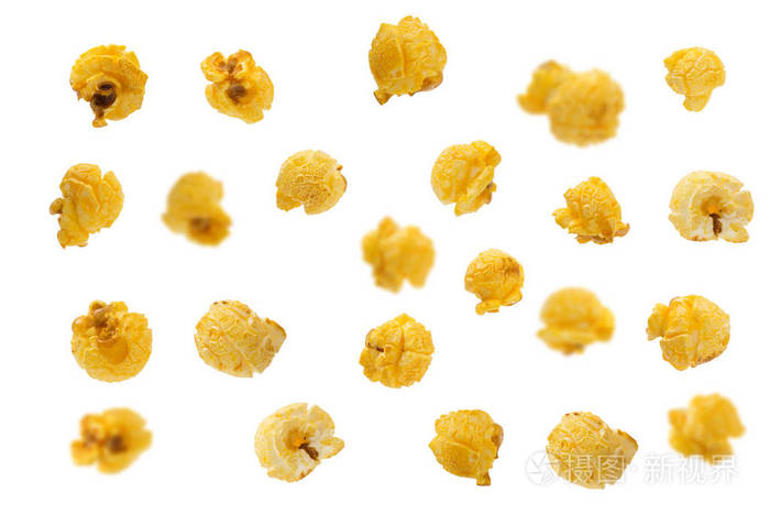 白色天空中的爆米花