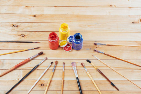 丙烯酸 工作 儿童 颜色 学校 画家 水彩 框架 教育 油漆