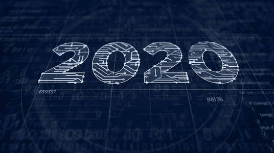 2020年数字未来主义素描