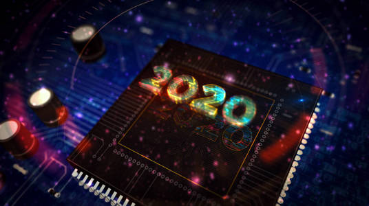 2020年数字网络式未来主义插图