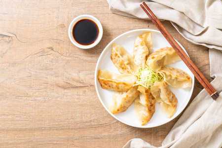 Japanese gyoza or dumplings snack 