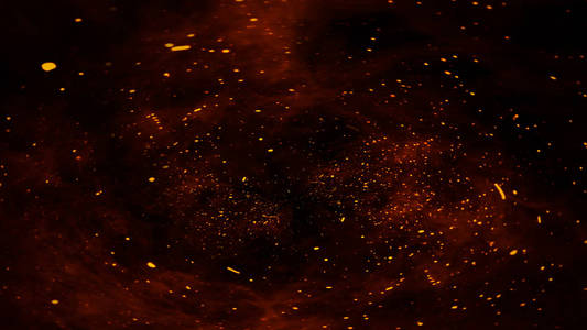 火余烬粒子纹理叠加.爆炸燃烧在孤立的黑色背景上.库存说明.设计元素.