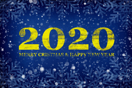 2020年新年快乐背景，卡片，横幅，传单。2020年新年横幅，圣诞快乐