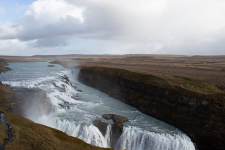 冰岛彩虹瀑布图片