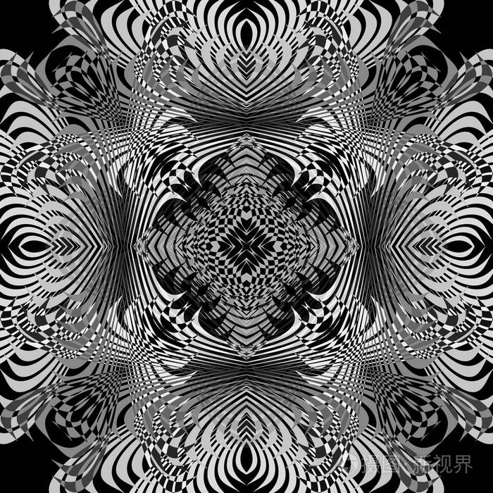 抽象的黑白图案为您的设计