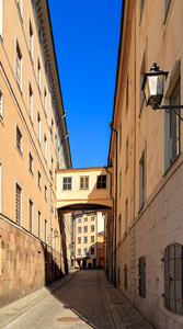 Stockholm, Sweden. Streets of the old city. The historical part 