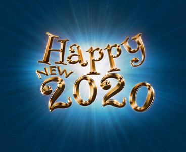 奢华金色金属乐新2020假日插图