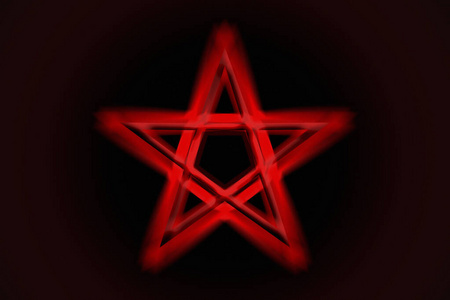 倒转倒转五角星符号.巫术崇拜符号-硫磺十字架.水滴照片