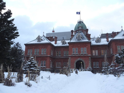 房子 札幌 政府 历史 建筑学 办公室 北海道 旅行 冬天