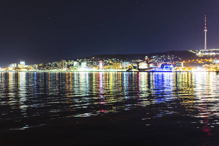 阿塞拜疆，巴库。城市夜景