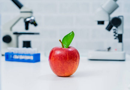 红苹果的微生物学选择化学实验室洛杉矶