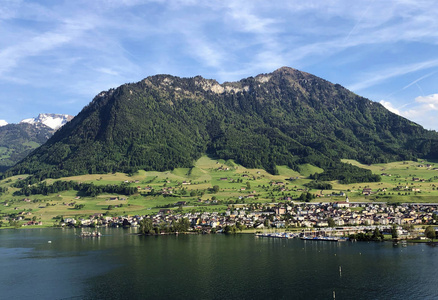 建筑学 小山 瑞士人 假期 草地 美丽的 欧洲 全景图 攀登