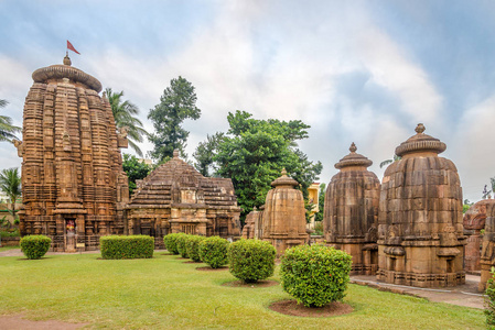 在印度奥迪沙Bhubaneswar的Mukteshvara寺庙的景色