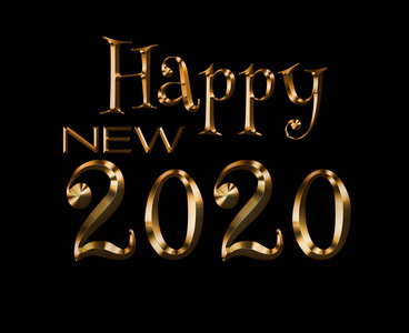 奢华金色金属乐新2020假日插图