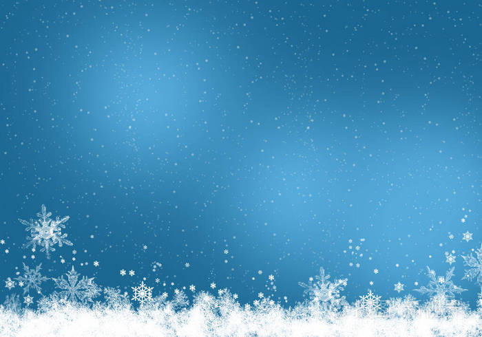 雪背景蓝色圣诞雪花散落冬季概念与降雪假日纹理和白色元素