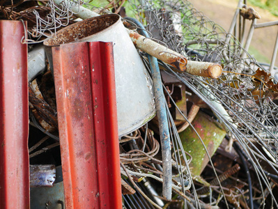 Mountain of garbage closeup. Big Mountain With Nobody Care Of N