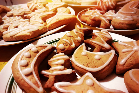 饼干 十二月 明星 圣诞节 假日 肉桂色 礼物 庆祝 自制