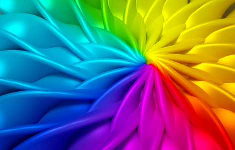 彩虹背景。三维渲染
