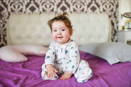 happy baby after a nap. healthy sleep, the guarantee of a vigoro