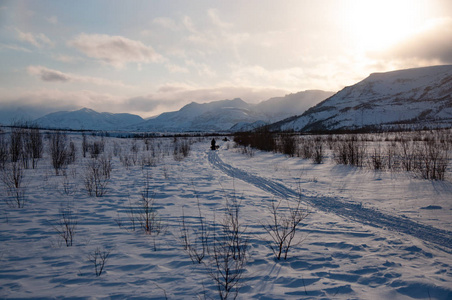 在堪察加半岛旅游户外活动和狗拉雪橇