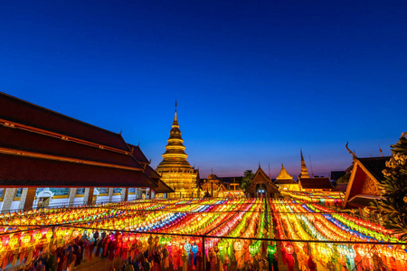 The light of the Beautiful Lanna lamp lantern are northern thai 