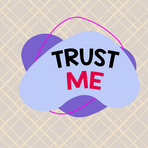 写便条表示相信我.