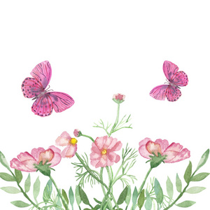 花束 花园 分支 作文 蝴蝶 树叶 墙纸 浪漫的 草地 春天