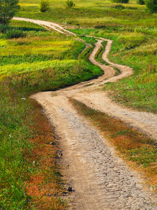 蜿蜒的乡村道路景观背景图片